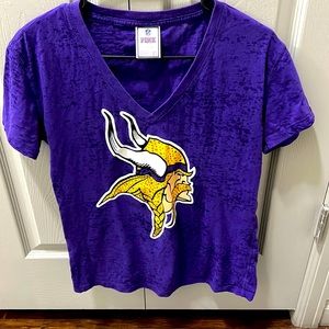 Women’s Minnesota Vikings t shirt Pink Collection
